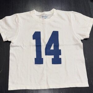 john galt for brandy melville short sleeve white t shirt 14 print in blue new